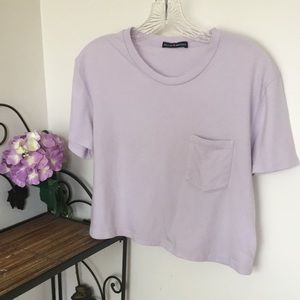 BRANDY MELVILLE Lavender Crop Top Tee👚
